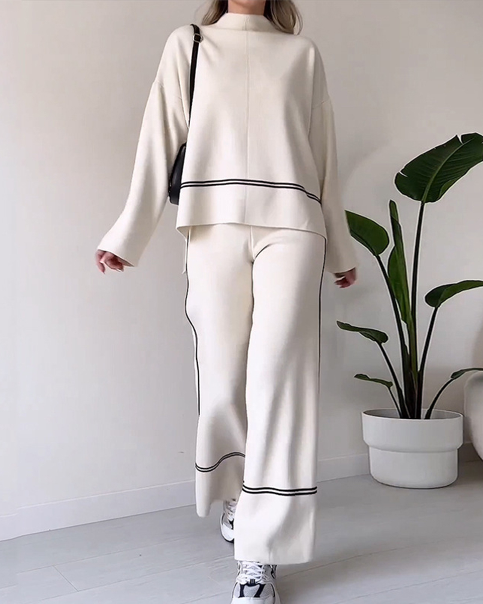 Women's Patchwork Casual Two-piece Set
